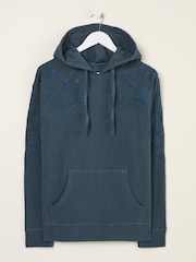 FatFace Ellie Dark Vintage Blue Embroidered Hoodie - Image 5 of 6