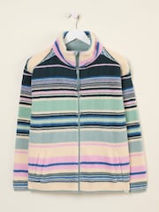 FatFace Multi Stripe Zip Through Fleece - Image 6 of 6