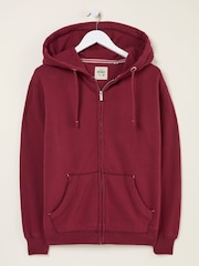 FatFace Amy Burgundy Red Zip Through Hoodie - Image 5 of 5