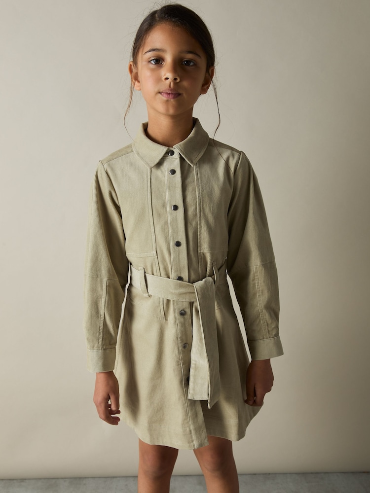 Vestido de pana con cinturón y manga larga Mara de Reiss - Imagen 1 de 4