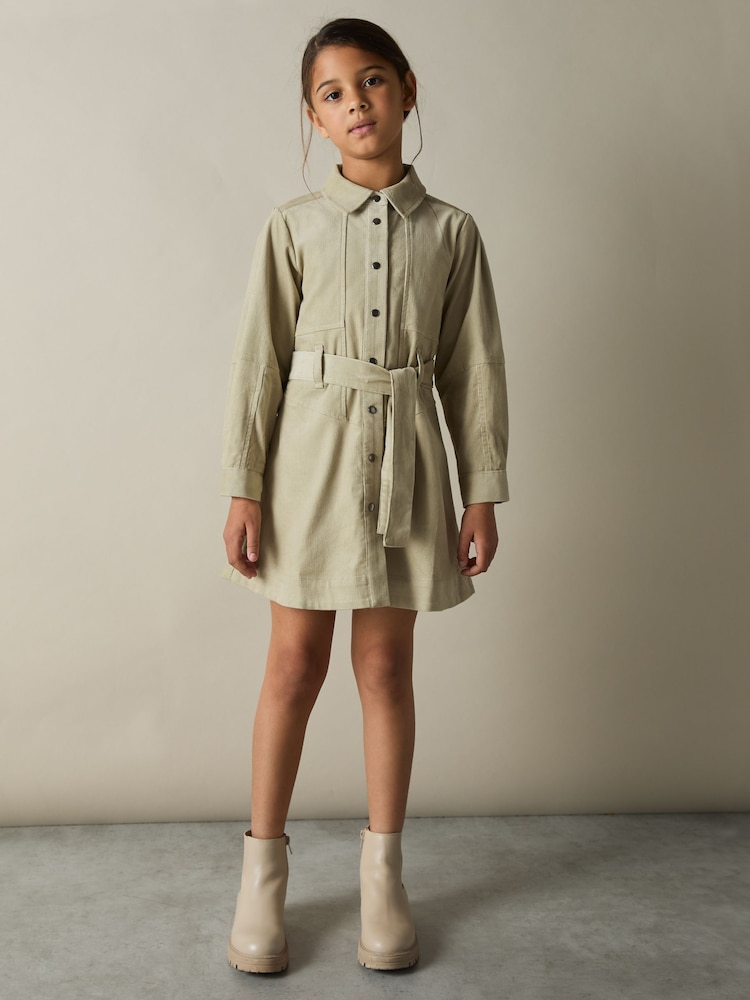 Vestido de pana con cinturón y manga larga Mara de Reiss - Imagen 1 de 4