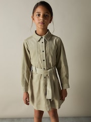 Vestido de pana con cinturón y manga larga Mara de Reiss - Imagen 3 de 4