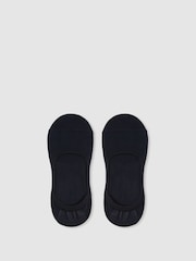 Reiss Navy Rafi Cotton-Blend Loafer Socks - Image 1 of 3