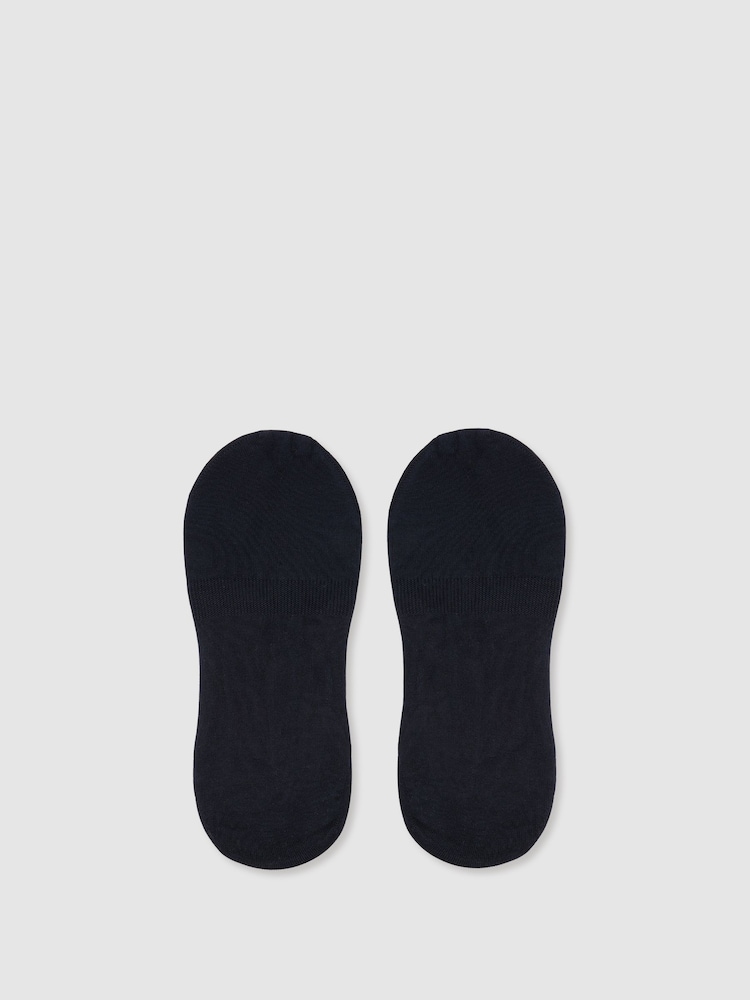Reiss Navy Rafi Cotton-Blend Loafer Socks - Image 2 of 3
