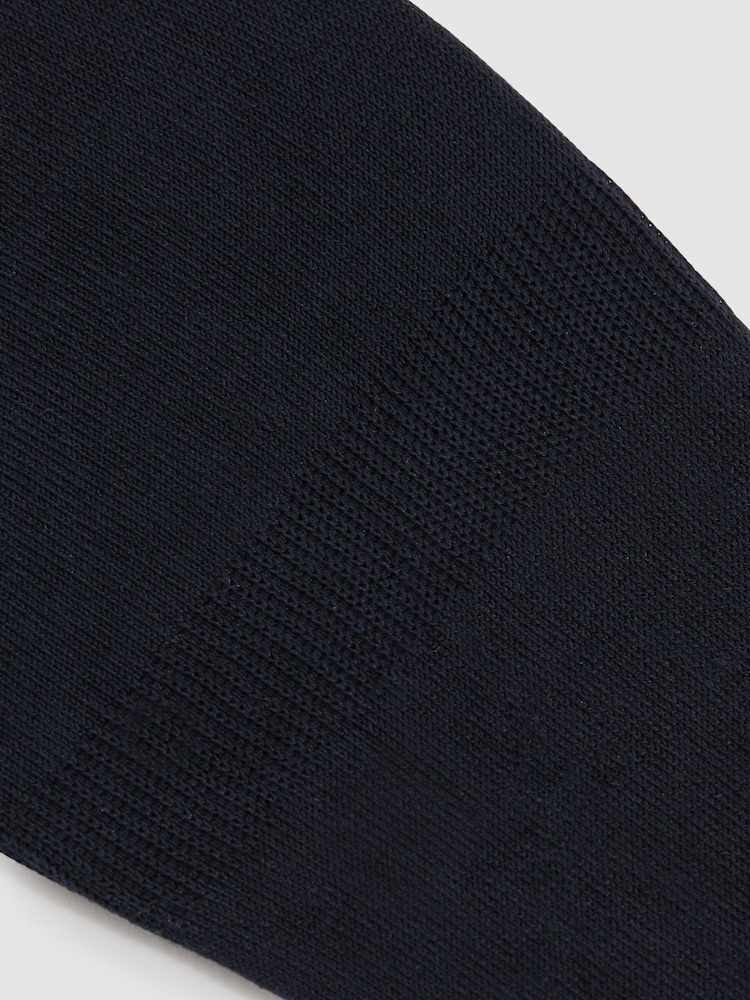 Reiss Navy Rafi Cotton-Blend Loafer Socks - Image 3 of 3