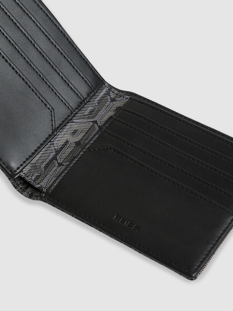 Grau Mehrfarbig - Reiss – Forest – Monogramm-Geldbörse aus beschichtetem Canvas - Bild 2 von 3