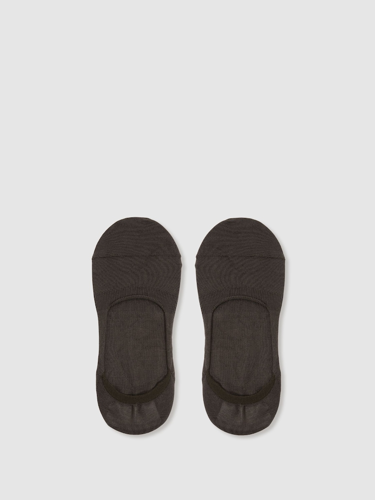 Reiss Chocolate Rafi Cotton-Blend Loafer Socks - Image 1 of 3