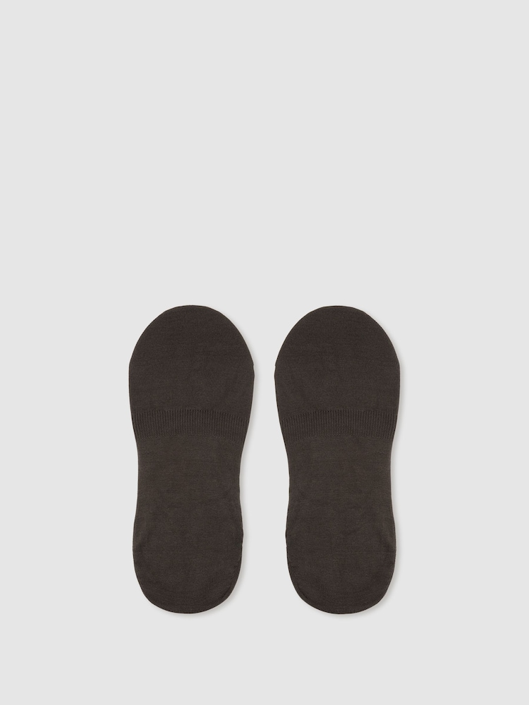 Reiss Chocolate Rafi Cotton-Blend Loafer Socks - Image 2 of 3