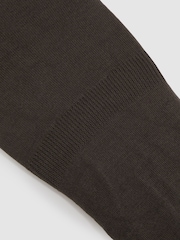 Reiss Chocolate Rafi Cotton-Blend Loafer Socks - Image 3 of 3