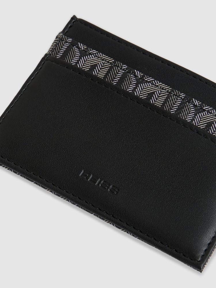 Reiss Grey Multi Fletcher Monogram Canvas Card Holder - Image 3 of 3