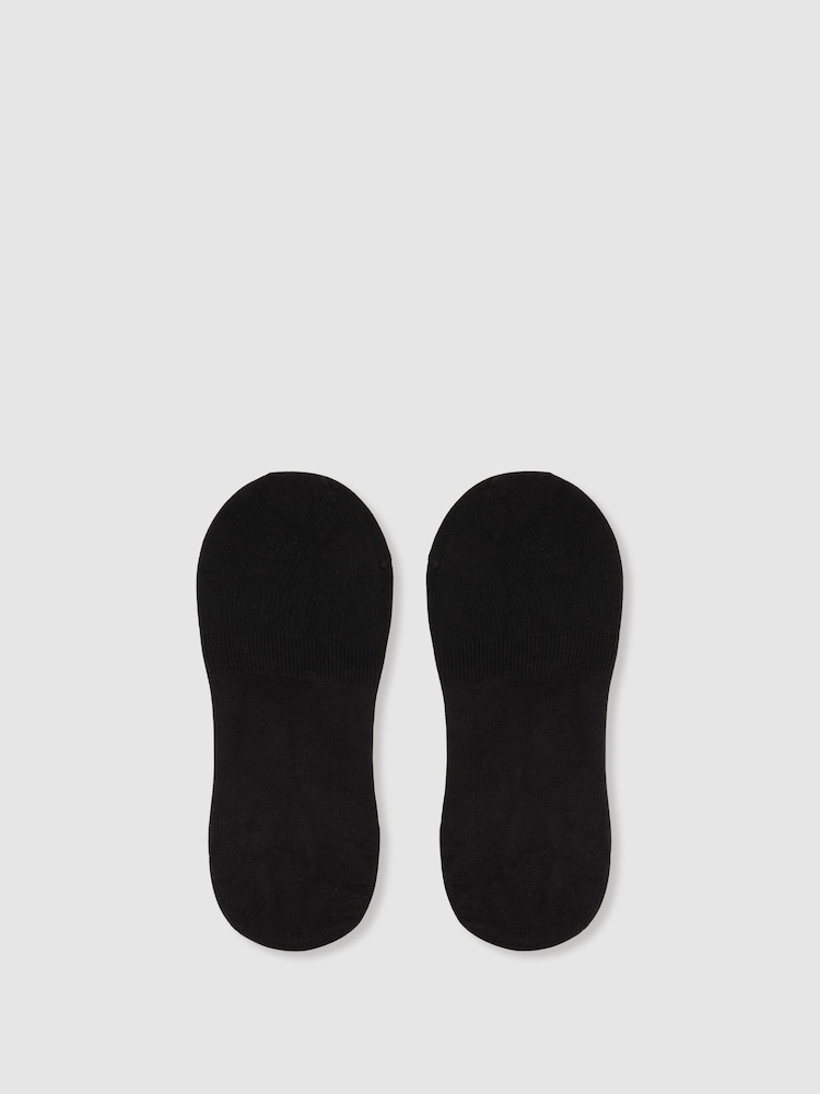 Reiss Black Rafi Cotton-Blend Loafer Socks - Image 2 of 3