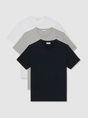Multi - Lot de 3 t-shirts Reiss Bless à col rond en jersey de coton - Image 4 of 5