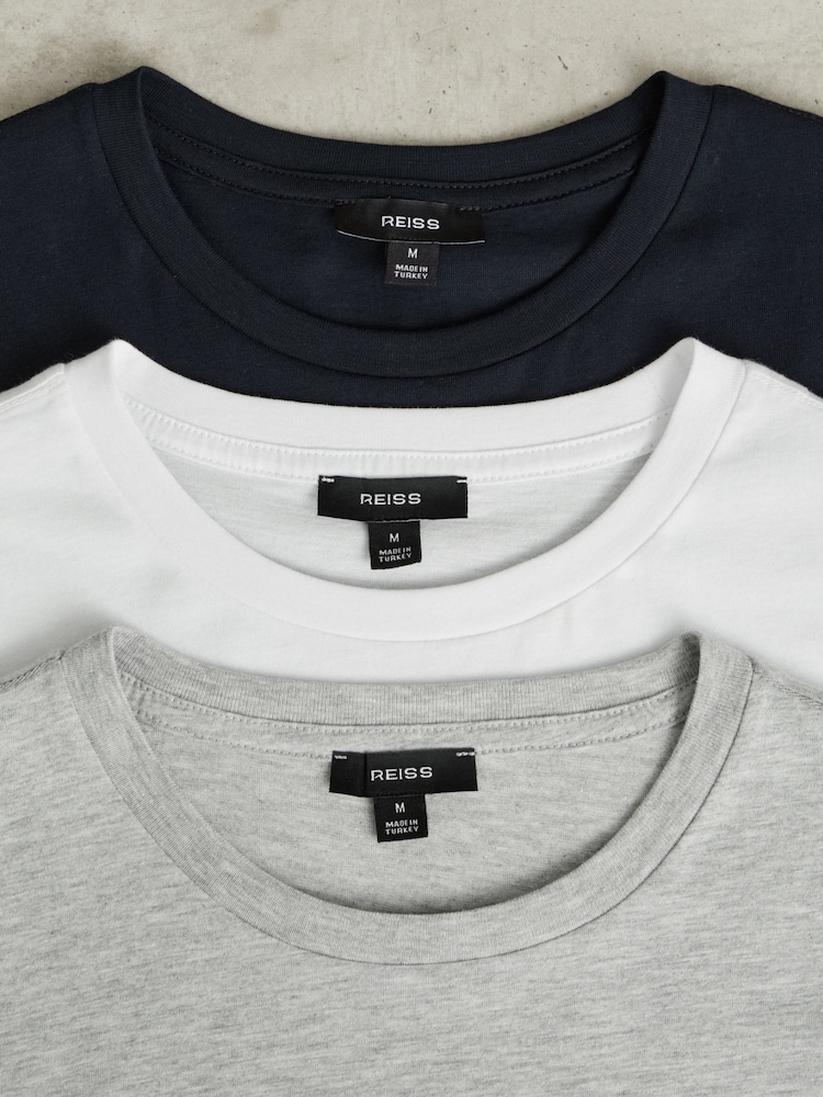 Multi - Lot de 3 t-shirts Reiss Bless à col rond en jersey de coton - Image 5 of 5