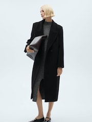 Mango Black Flecked Jersey Dress - Image 1 of 6
