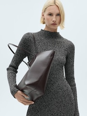 Mango Black Flecked Jersey Dress - Image 2 of 6