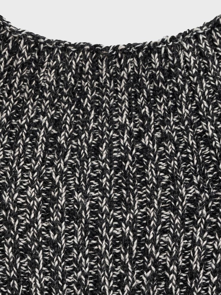 Mango Black Flecked Jersey Dress - Image 6 of 6