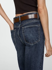 Mango Black Cecilia Straight-Fit High-Rise 100% Cotton Jeans - Image 5 of 7
