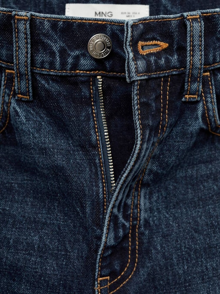 Mango Black Cecilia Straight-Fit High-Rise 100% Cotton Jeans - Image 7 of 7 Mango Black Cecilia Straight-Fit High-Rise 100% Cotton Jeans - Image 7 of 7
