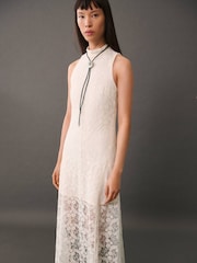Mango Cream Lace Detail Gown - Image 3 of 7