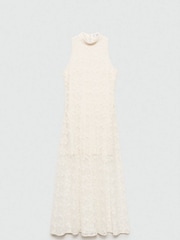 Mango Cream Lace Detail Gown - Image 6 of 7