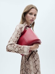 Mango Brown Snake Print Shirt Dress - Image 3 of 6