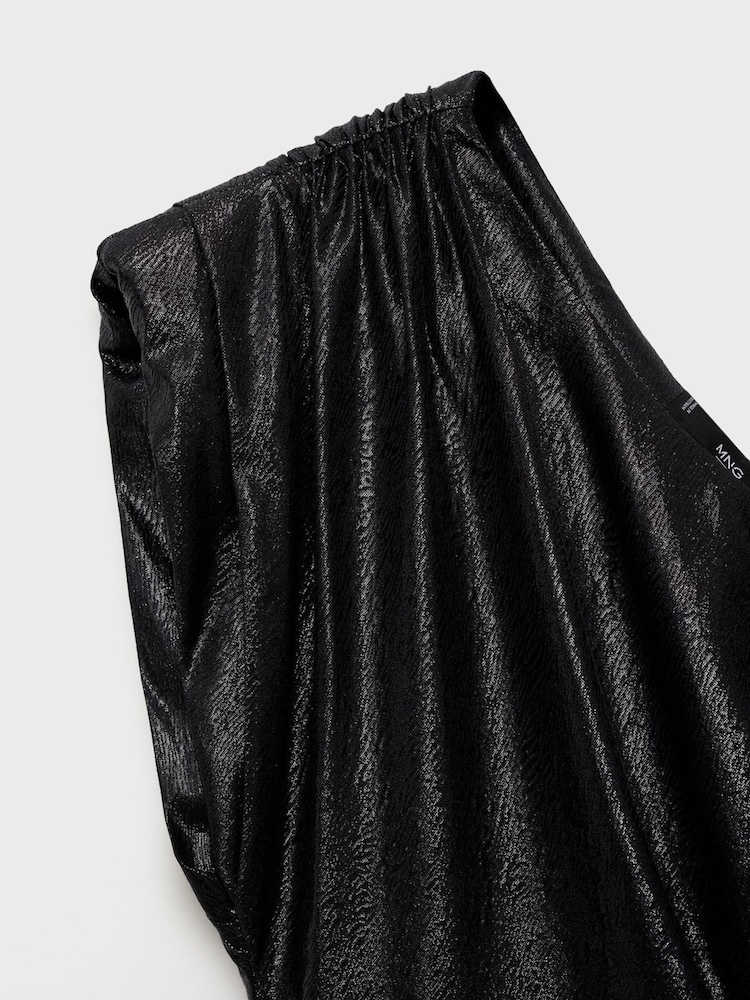 Mango Black One Shoulder Dress - Image 7 of 7 Mango Black One Shoulder Dress - Image 7 of 7