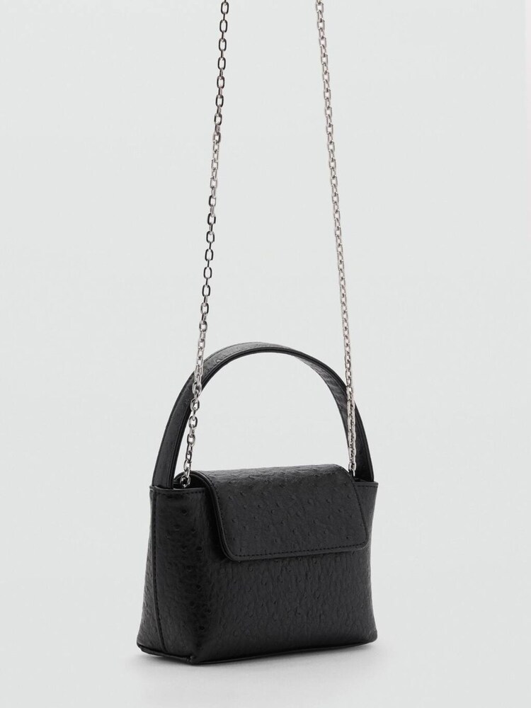 Mango Black Flap chain bag - Image 2 of 4