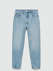 Mango Blue Mom Fit High Waist 100% Cotton Jeans - Image 6 of 7