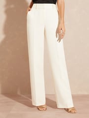 Love & Roses Ivory High Waist Wide Leg Tailored Trousers - Image 1 of 4