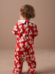 Angel & Rocket Red 100% Cotton Delphine Peter Pan Collar Babygrow - Image 3 of 7