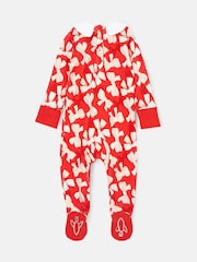 Angel & Rocket Red 100% Cotton Delphine Peter Pan Collar Babygrow - Image 6 of 7