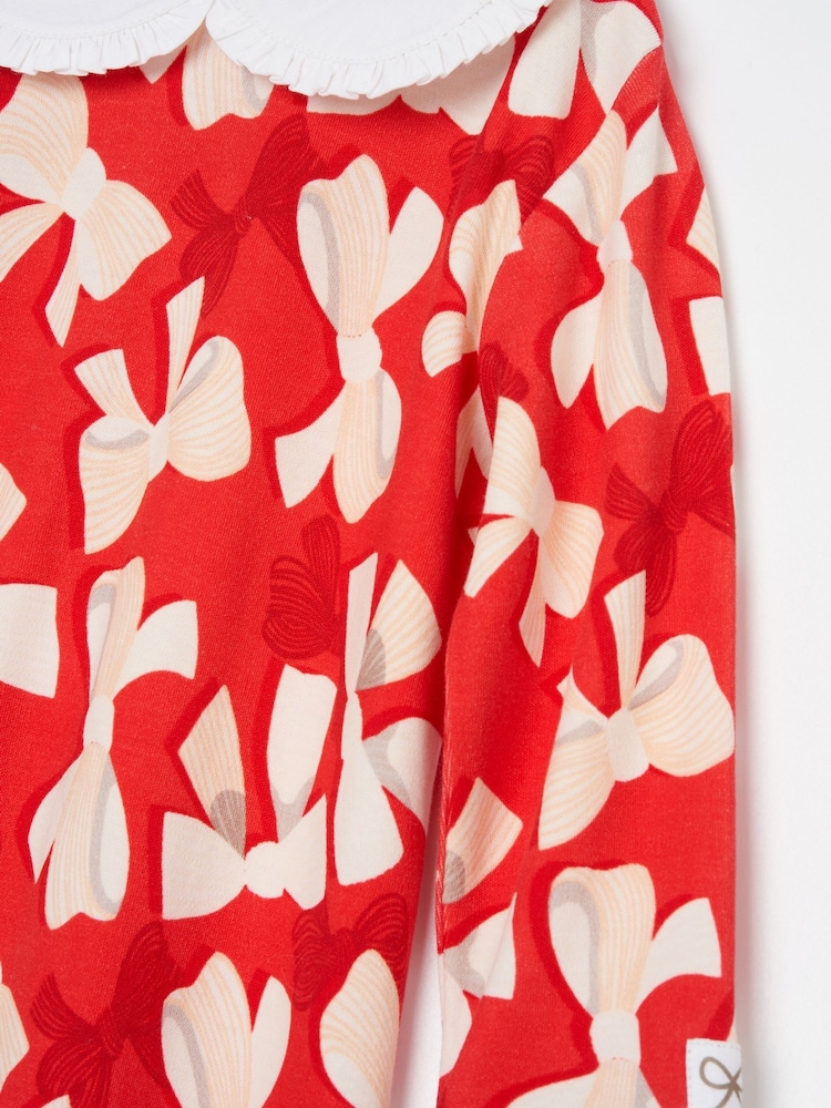 Angel & Rocket Red 100% Cotton Delphine Peter Pan Collar Babygrow - Image 7 of 7