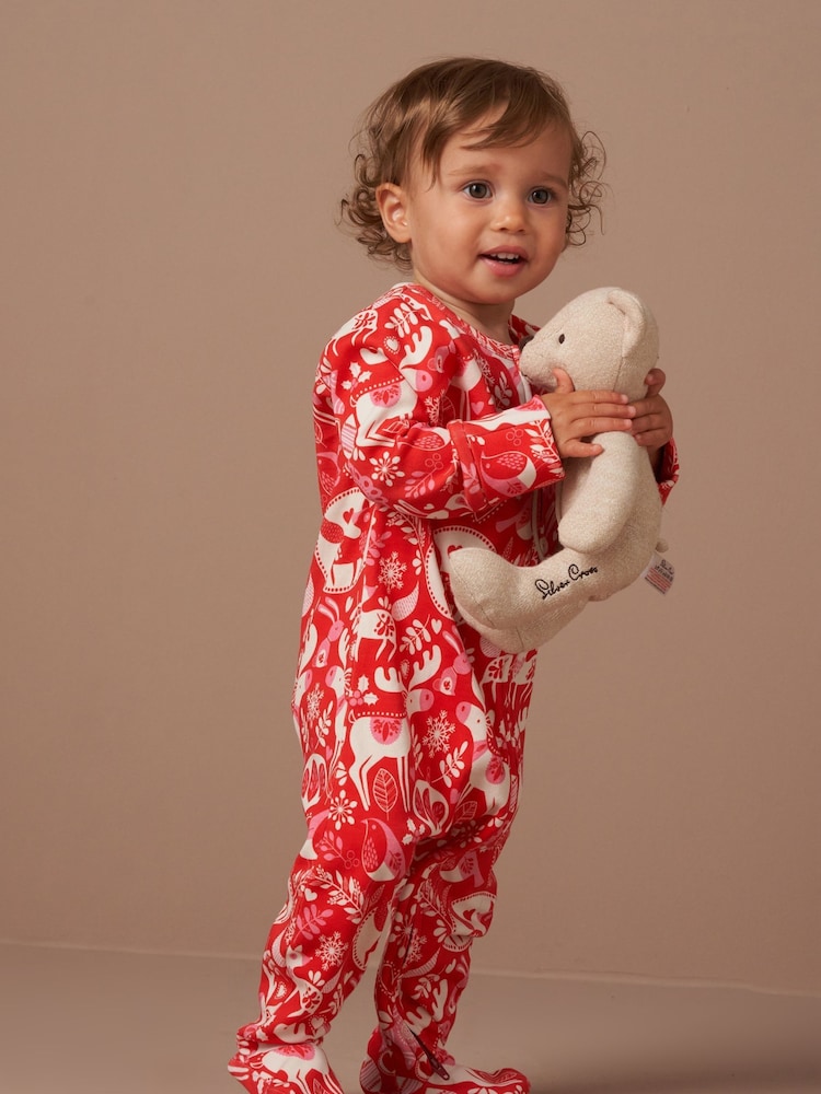 Angel & Rocket Red 100% Cotton Frida Scandi Print Babygrow - Image 1 of 8