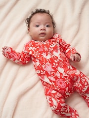 Angel & Rocket Red 100% Cotton Frida Scandi Print Babygrow - Image 5 of 8