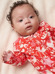 Angel & Rocket Red 100% Cotton Frida Scandi Print Babygrow - Image 6 of 8