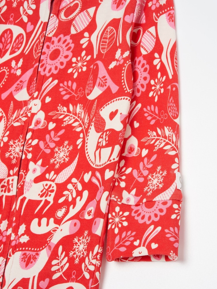 Angel & Rocket Red 100% Cotton Frida Scandi Print Babygrow - Image 8 of 8