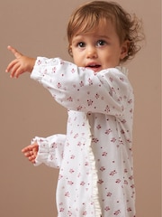 Angel & Rocket White Clemie Frill Heart Babygrow - Image 3 of 6