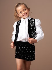 Angel & Rocket Paris Weste aus besticktem Samt - Bild 1 von 8