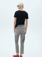 Mango Grey Mom Slim Fit High Waist 100% Cotton Jeans - Image 3 of 7