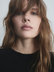 Mango Black Knitted Sweater With Glitter Detail - Image 4 of 6