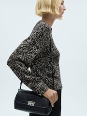 Mango Grey Speckled Long Sleeve Knitted Jumper - Image 3 of 6