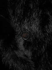 Mango Black Faux Fur Coat - Image 6 of 6