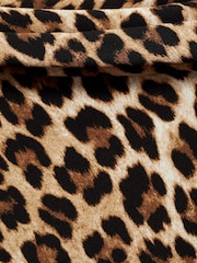 Mango Animal Leopard Print Off Shoulder Mini Dress - Image 6 of 6