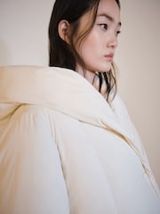 Mango Cream Hooded Quilted Puffer Jacket - Image 4 of 6
