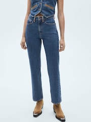 Mango Black Bannack 100% Cotton Jeans With Contrast Details - Image 4 of 7