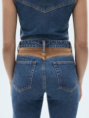 Mango Black Bannack 100% Cotton Jeans With Contrast Details - Image 5 of 7