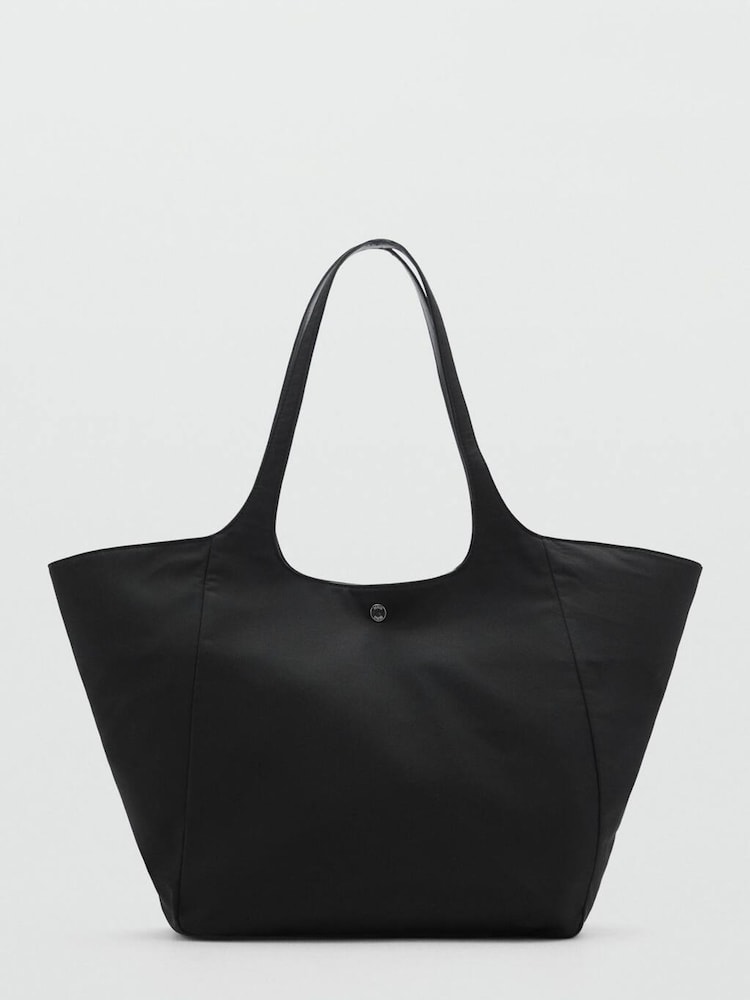 Mango Black Nylon Bag With Double Handles - Image 1 of 4