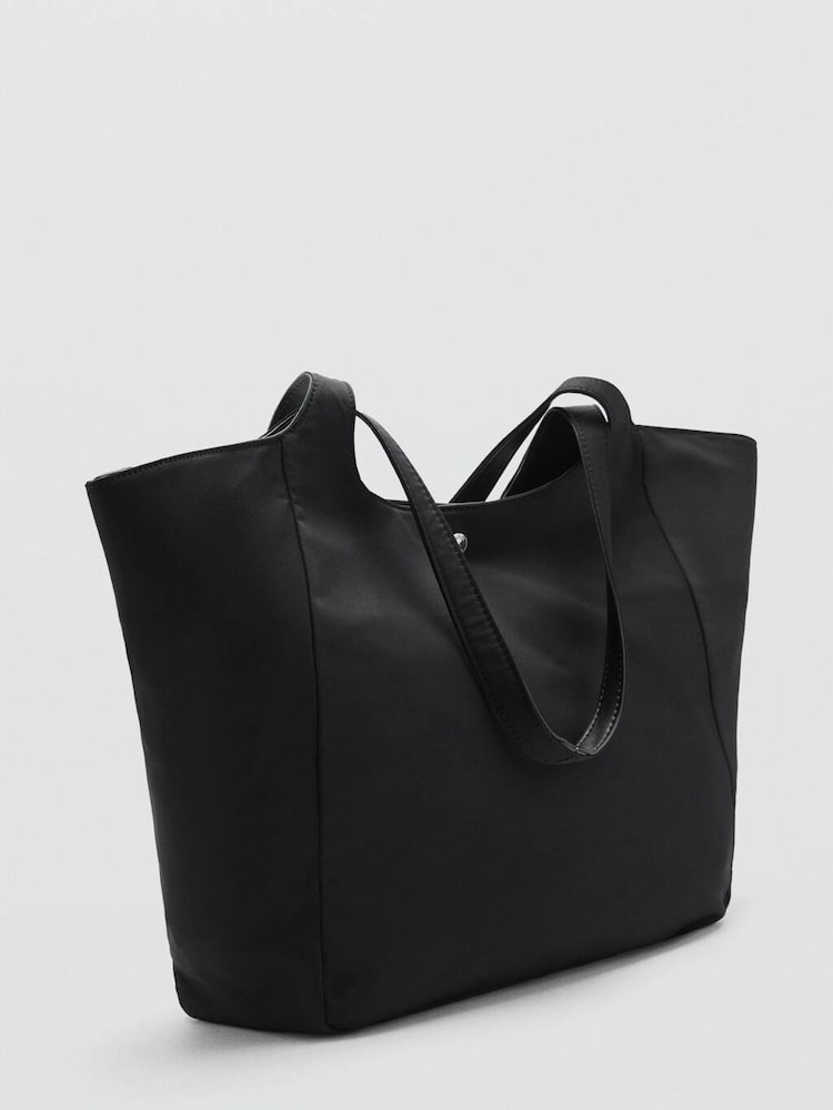 Mango Black Nylon Bag With Double Handles - Image 2 of 4