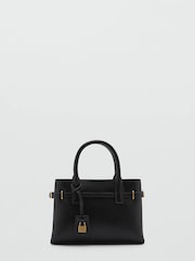 Mango Black Mini-Shopper Bag With Rear Padlock - Image 1 of 3