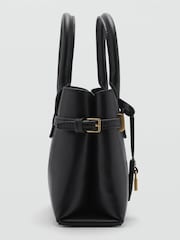 Mango Black Mini-Shopper Bag With Rear Padlock - Image 2 of 3